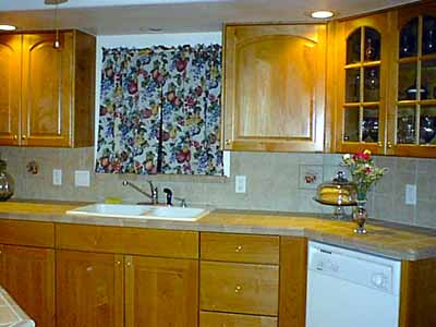 Sink and cabinets