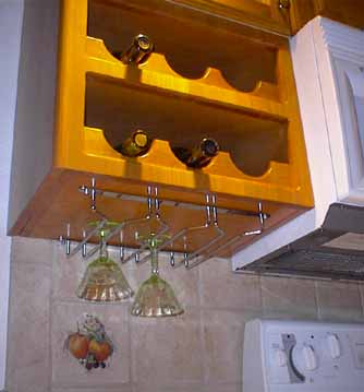 Built-in wine rack